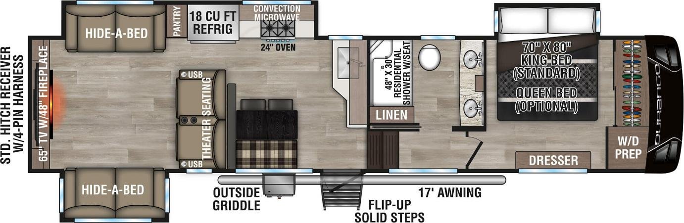 2025 KZ Durango D326RLT Fifth Wheel